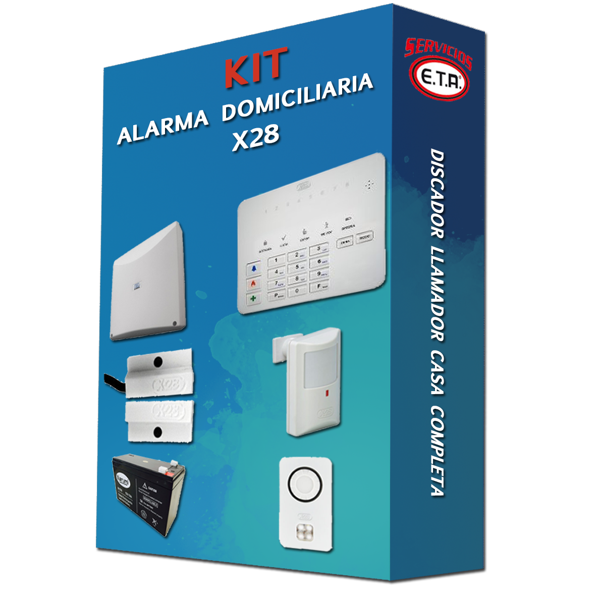 Kit Alarma Inalambrica X28 Domiciliaria Departamento Casa